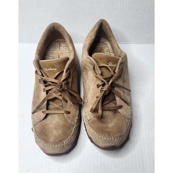 Skechers Shoes Womens Size 10 Brown Suede Relaxed Fit Memory Foam Casual Comfort - Picture 1 of 8